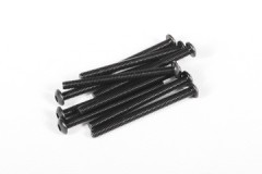 AX31119　ボタンヘッドスクリューM3x25mm （六角ソケット/ブラック/10pcs） (処分特価)