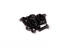AXA114　　ボタンヘッドスクリュー M3x8mm（六角ソケット/ブラック/10pcs） (処分特価)