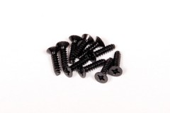 AXA896　　タッピングフラットヘッドスクリュー　M3x12mm(ブラック／10pcs) (処分特価)