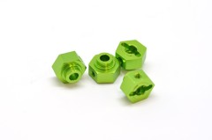AX30430　　12mm アルミ六角ハブ（グリーン） (処分特価)