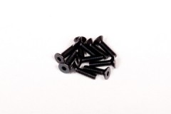 AXA146　　M3x12mm 6角フラットヘッドスクリュー（ブラック/10pcs） (処分特価)