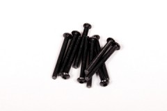 AXA121　ボタンヘッドスクリューM3x30mm （六角ソケット/ブラック/10pcs） (処分特価)