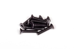AXA0147　フラットヘッドスクリュー M3x16mm （六角ソケット/ブラック/10pcs） (処分特価)