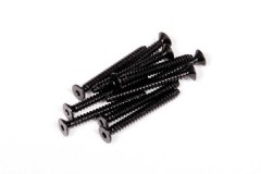 AXA0418　　タッピングフラットヘッドスクリュー M2.6x25mm （六角ソケット/ブラック/10pcs） (処分特価)