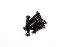 AXA0437　　タッピングフラットヘッドスクリュー M3x15mm （六角ソケット/ブラック/10pcs） (処分特価)