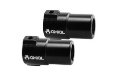 AX30763　XR10 アルミストレートアクスルアダプター （ブラック/2pcs） (処分特価)