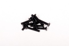 AXA148　M3x18mm 6角フラットヘッドスクリュー（ブラック/10pcs） (処分特価)