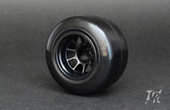 F1RV5S-28RPG　F1 リア用 スリックタイヤ 28Rコンパウンド接着済セット(2個入)カーペット､低グリップアスファルト用