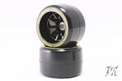 F21R-MCPG　F21 F1用ロープロファイル リアタイヤセット カーペット用 ミディアム 40mm 2個入 接着済