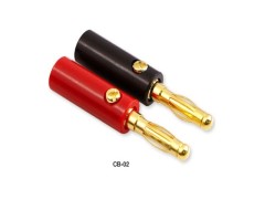 CB-02  バナナコネクター（赤黒セット）ゴールド