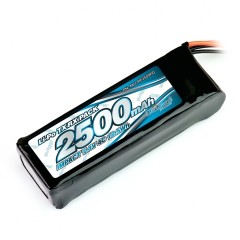 MLI-RF2500FD  インパクトLi-Poバッテリー2500mAh/7.4V 4C 平型サイズ 送受信機用