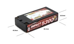 MLSG-STLCGHV5300  インパクト“Silicon Graphene”LCG HV FD4 Li-Poバッテリー5300mAh/7.6V 130C ショッティハードケース・ピン仕様