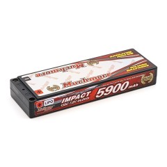 MLSG-SULCGHV5900   インパクト“Silicon Graphene”LCG HV FD4 Li-Poバッテリー5900mAh/7.6V 135C  ウルトラフラットハードケース・ピン仕様
